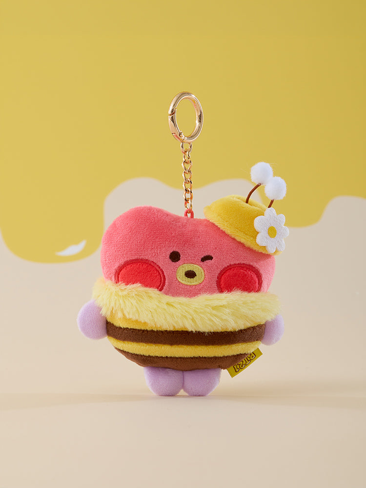BT21 minini MEASURING TAPE PLUSH KEYRING HONEY BEE