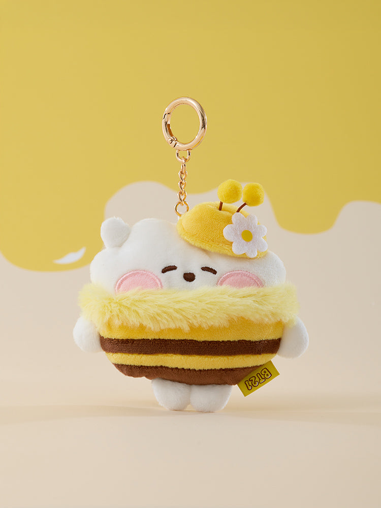 BT21 minini MEASURING TAPE PLUSH KEYRING HONEY BEE