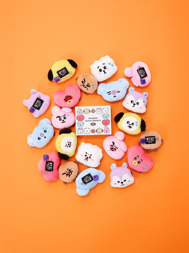 BT21 오늘의 기분 랜덤 얼굴 인형 브로치 (1개입)