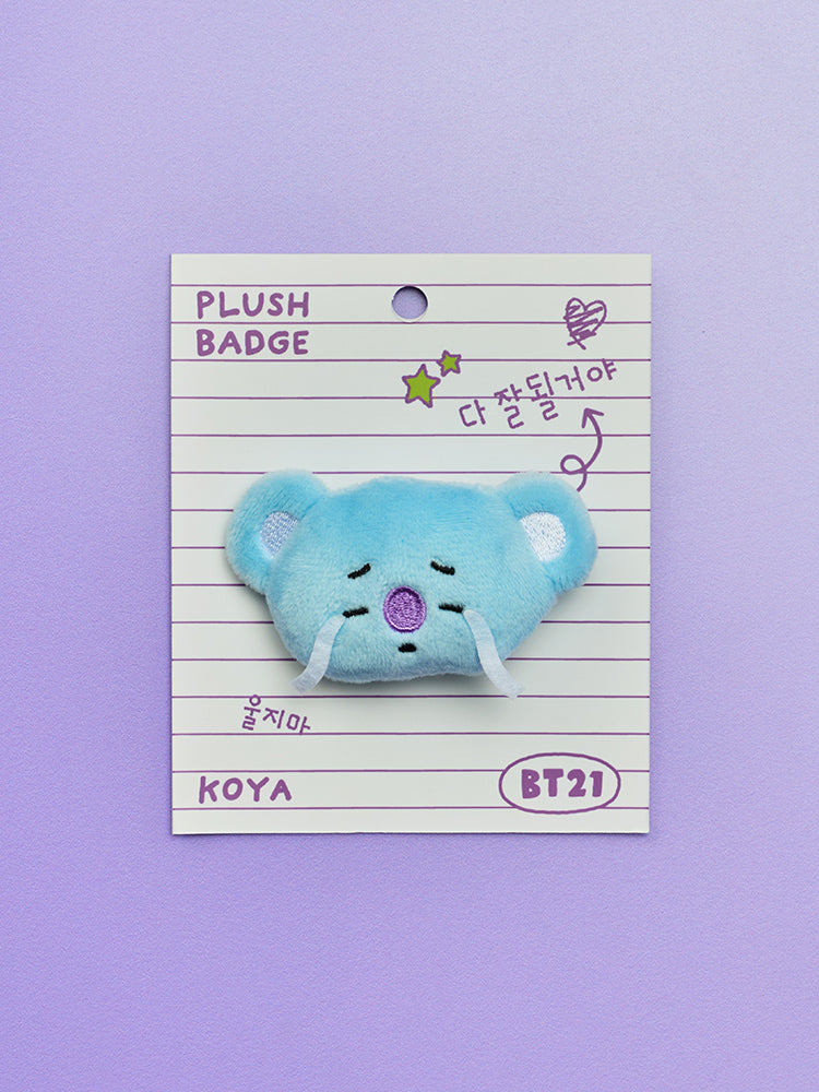 BT21 오늘의 기분 엉엉 인형 뱃지