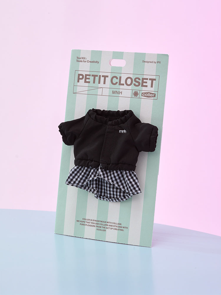 MNH 25 FW 쁘띠 클로젯 트랙탑 체크셔츠