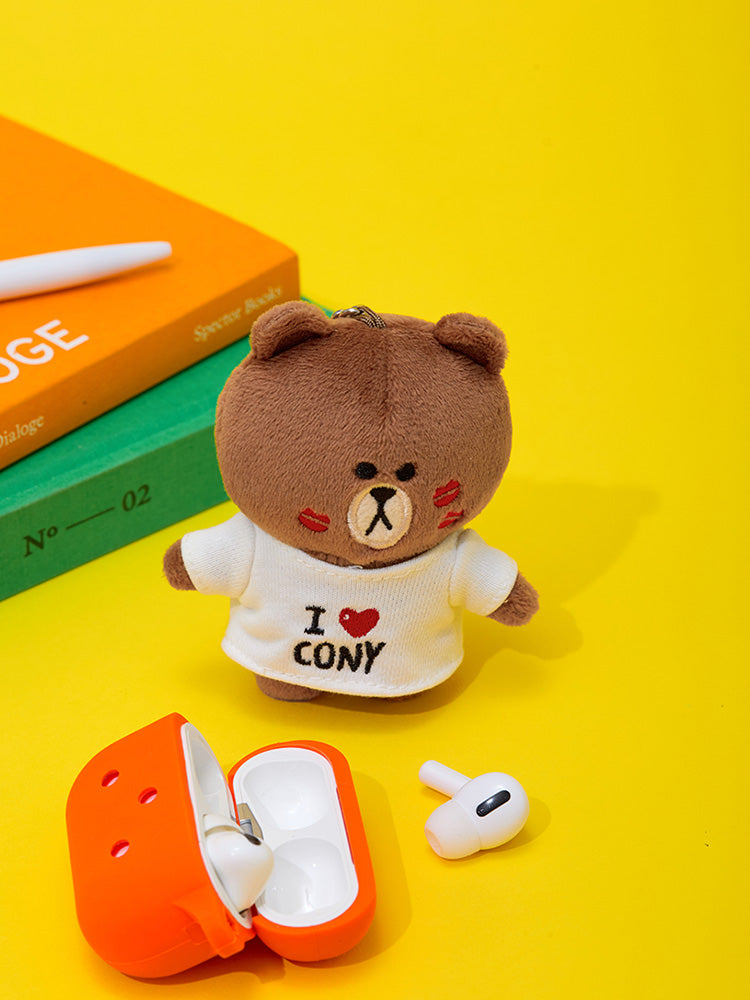 LINE FRIENDS BROWN PLUSH KEYRING (COUPLE) ORIGINAL EDITION