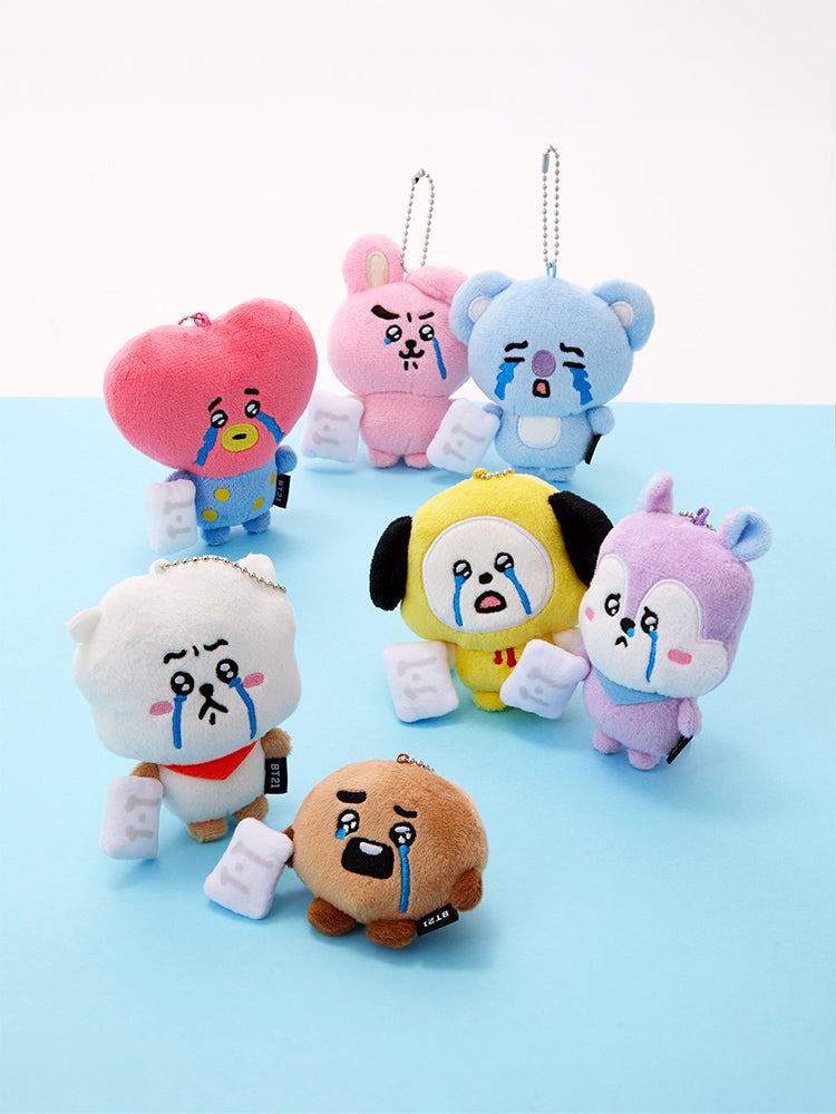 BT21 TEARDROP PLUSH KEYRING TODAY'S FACE
