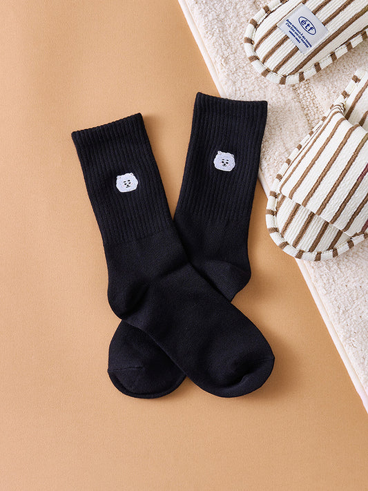 BT21 RJ EMBROIDERY SOCKS DAILY BASIC