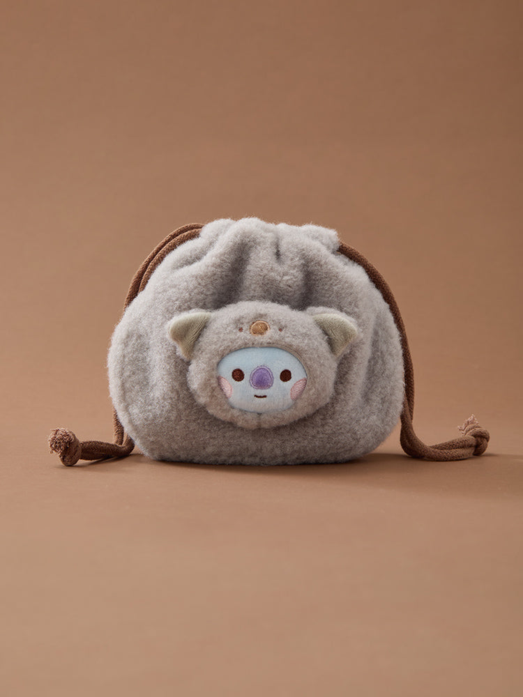 BT21 BABY 모어 플러피 얼굴 인형 스트링 파우치