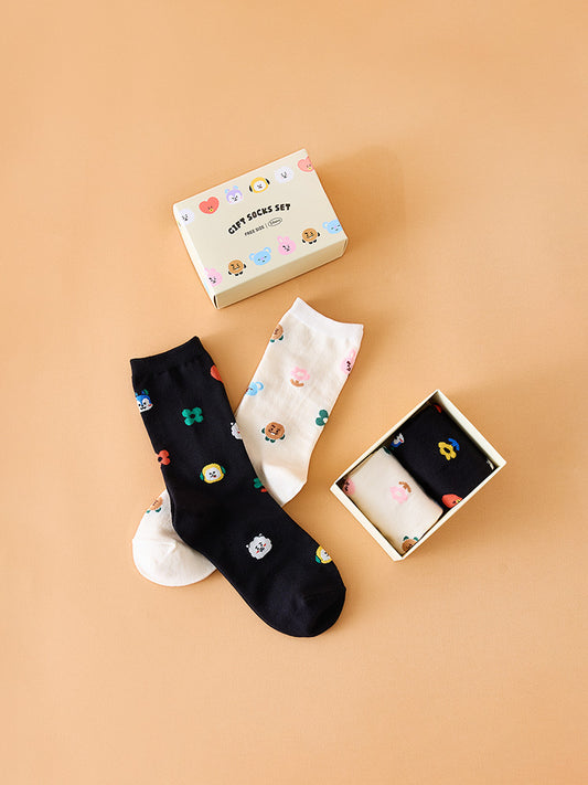 BT21 SOCKS GIFT SET (2PCS) DAILY BASIC