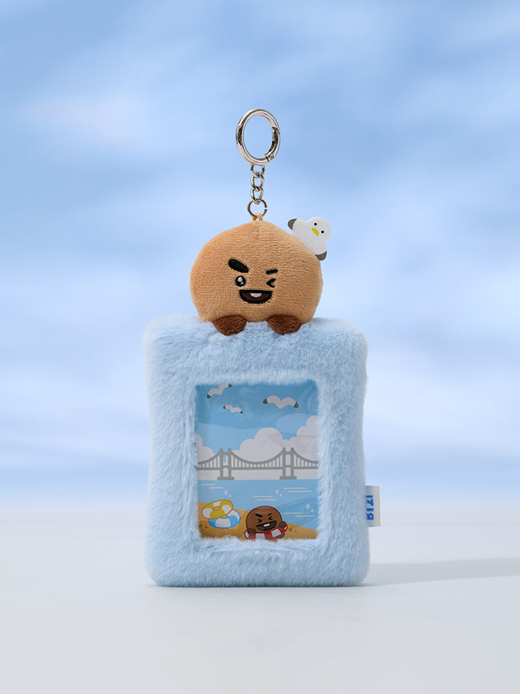 BT21 PLUSH PHOTOCARD HOLDER KEYRING BUSAN