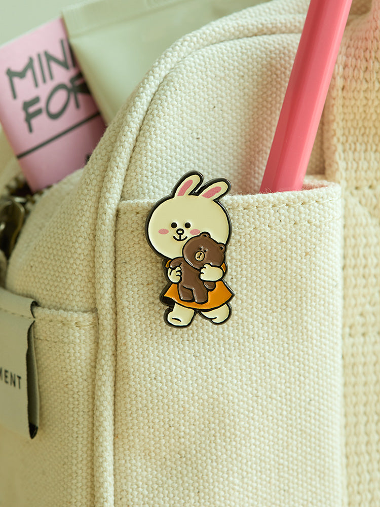 LINE FRIENDS CONY METAL PIN BADGE ORDINARY DAYS