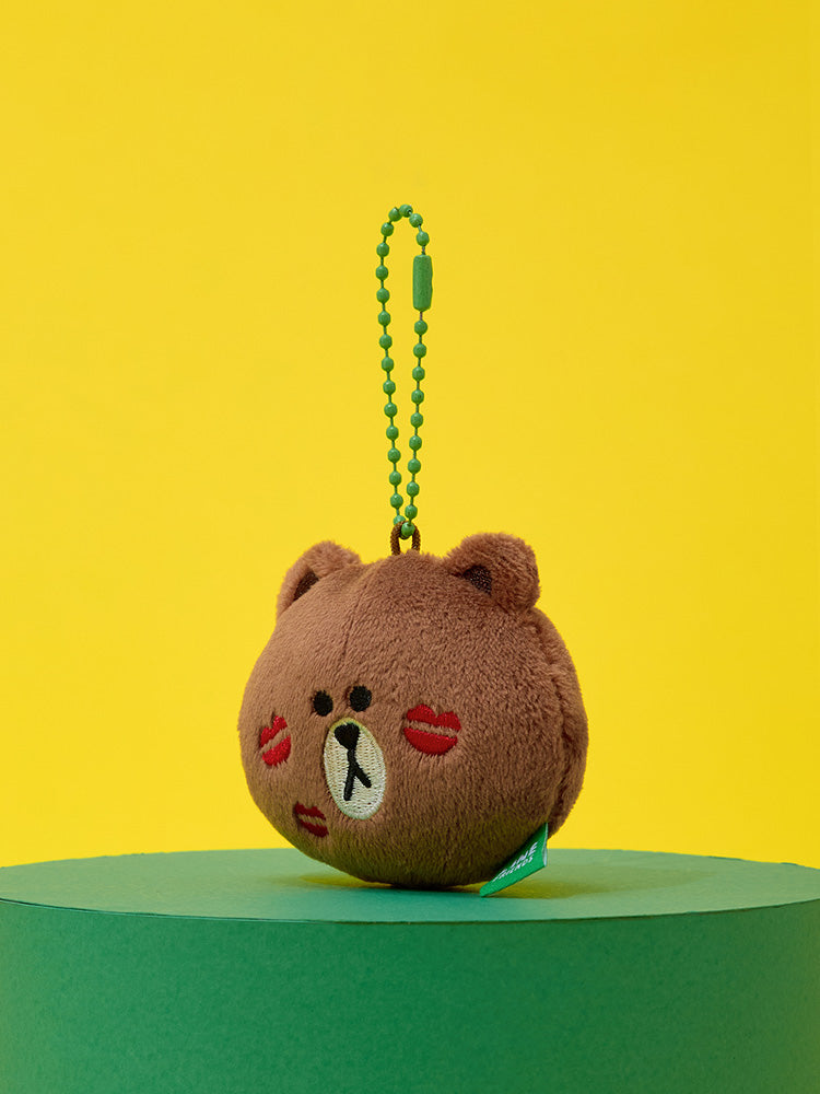 LINE FRIENDS BROWN FACE PLUSH KEYRING ORIGINAL EDITION