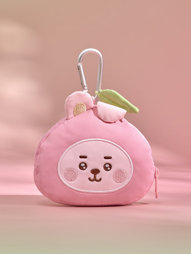 BT21 PEACH HOLIC FACE POUCH KEYRING