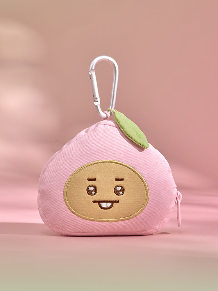 BT21 PEACH HOLIC FACE POUCH KEYRING