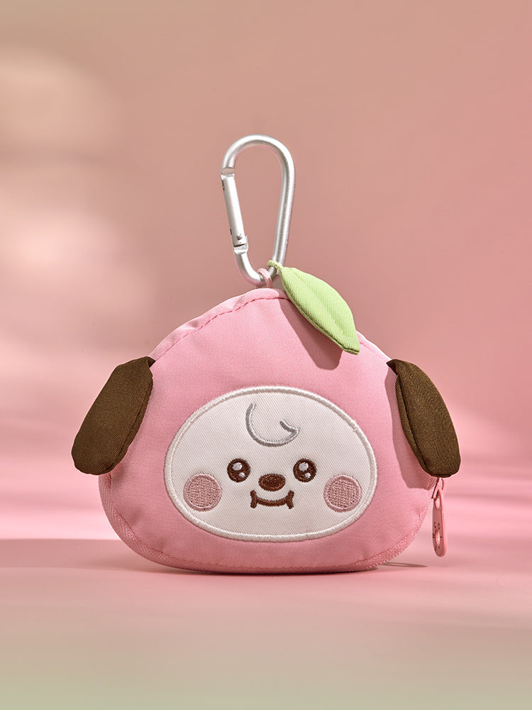 BT21 PEACH HOLIC FACE POUCH KEYRING