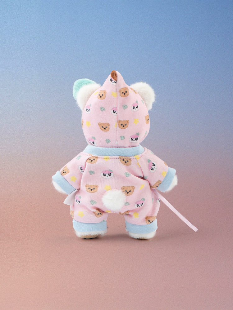 [SEVENTEEN BONGBONGEE X TEDDY TALES] BONGBONG BEAR ROSE QUARTZ PAJAMA SET (XS)