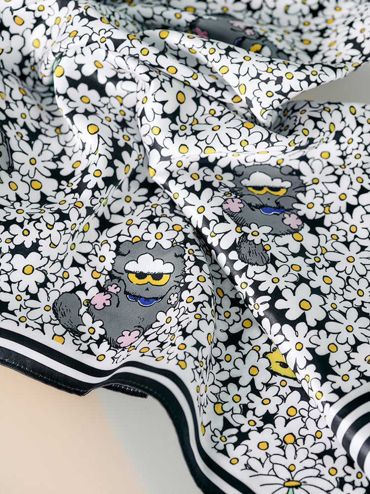 ZO&FRIENDS SCARF SIGNATURE (WHITE)