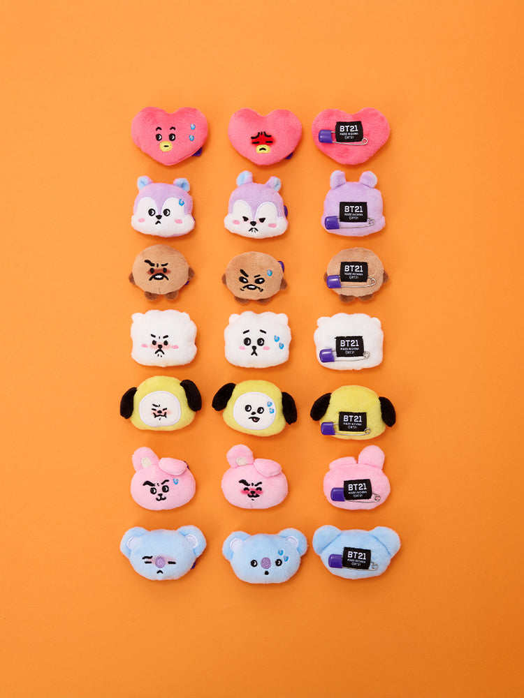 BT21 오늘의 기분 랜덤 얼굴 인형 브로치 (1개입)