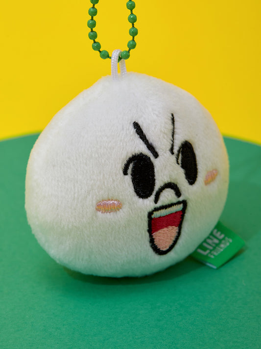 LINE FRIENDS MOON FACE PLUSH KEYRING ORIGINAL EDITION