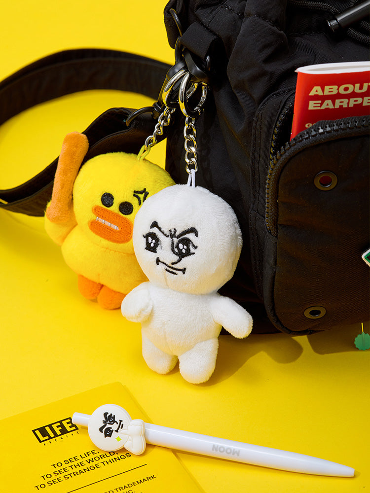 LINE FRIENDS THUMBS UP MOON PLUSH KEYRING ORIGINAL EDITION