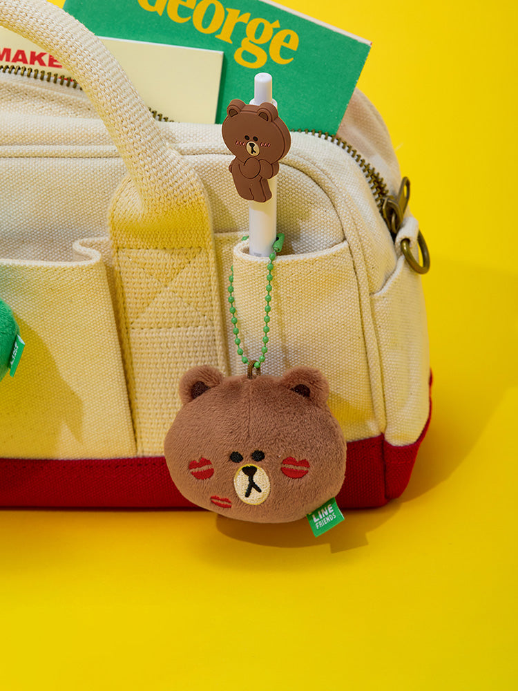 LINE FRIENDS BROWN FACE PLUSH KEYRING ORIGINAL EDITION