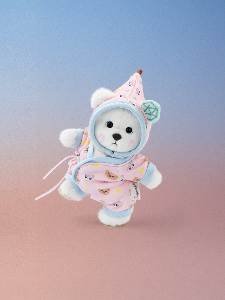[SEVENTEEN BONGBONGEE X TEDDY TALES] BONGBONG BEAR ROSE QUARTZ PAJAMA SET (XS)