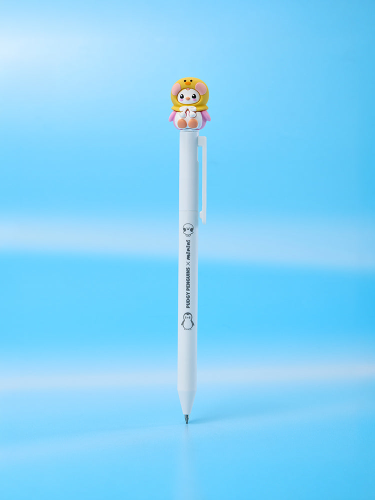 라인프렌즈 미니니 X 펏지펭귄 피규어 젤펜