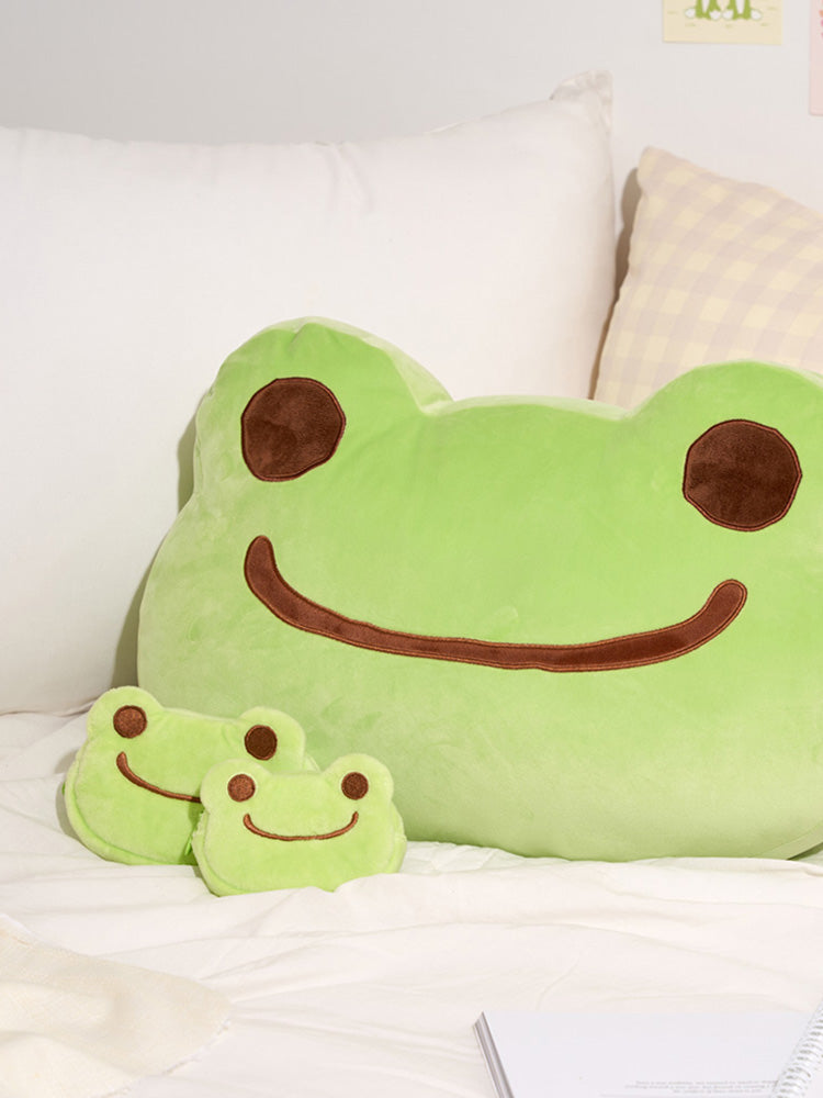 pickles the frog FACE CUSHION