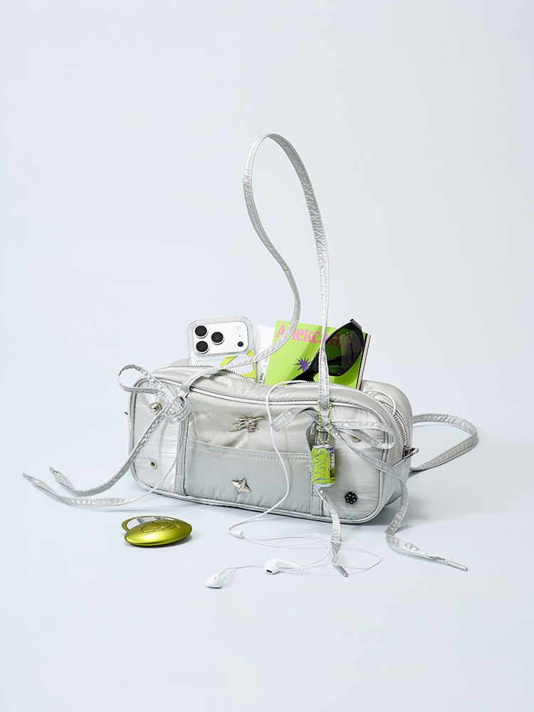 [coller aespa edition] COLLER BAGUETTE BAG PEARL GRAY