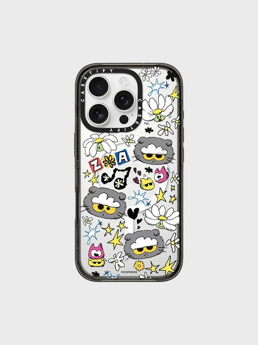 ZO&FRIENDS X CASETiFY 스티커 케이스 (iPhone 16 Pro)