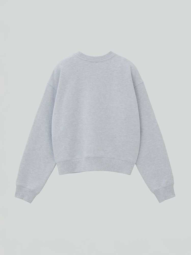 RECTO X BROWN LLEGE 로고 스웻셔츠 (멜란지 그레이)