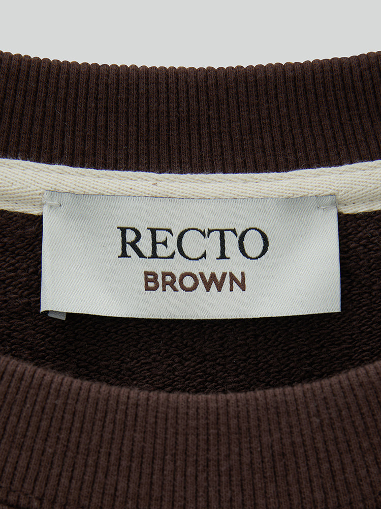 RECTO X BROWN LLEGE LOGO SWEATSHIRT (BROWN)