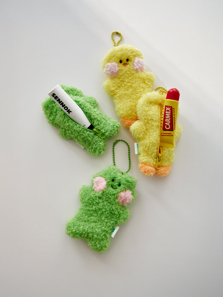 LINE FRIENDS PLUSH LIP POUCH KEYRING STAY WITH minini