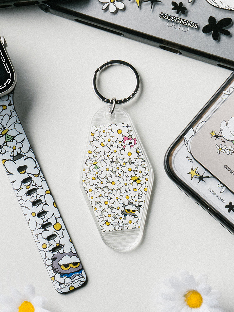 ZO&FRIENDS X CASETiFY DAISY 키체인 태그 (프로스트)