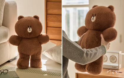 LINE FRIENDS HUG BROWN