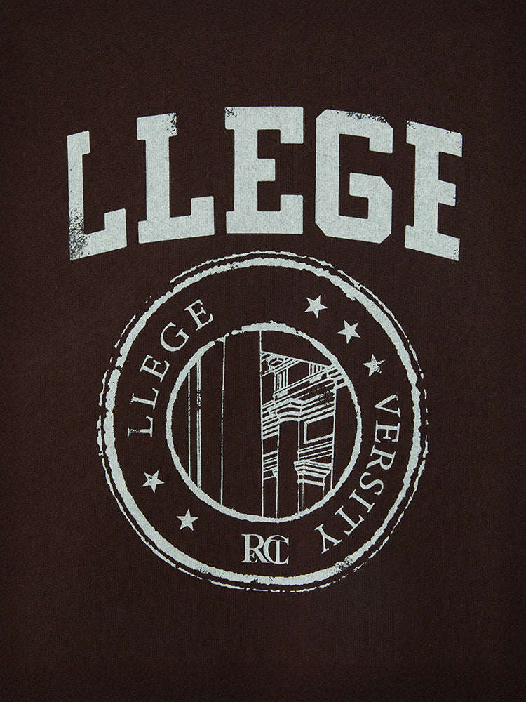 RECTO X BROWN LLEGE LOGO SWEATSHIRT (BROWN)