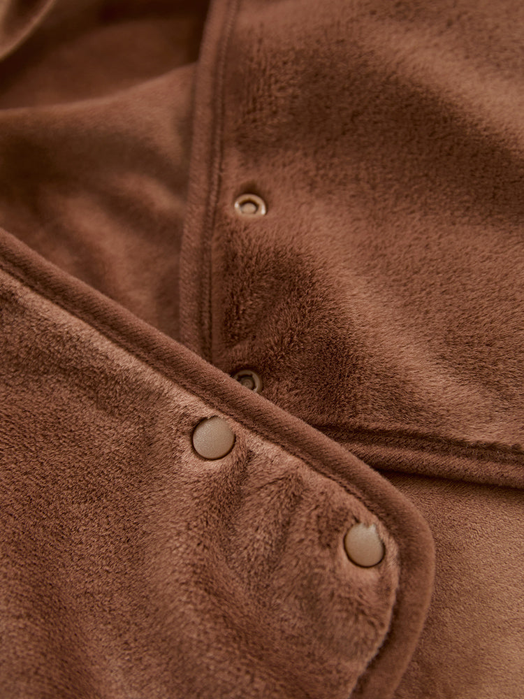 라인프렌즈 허그브라운 시즌4 후드 담요