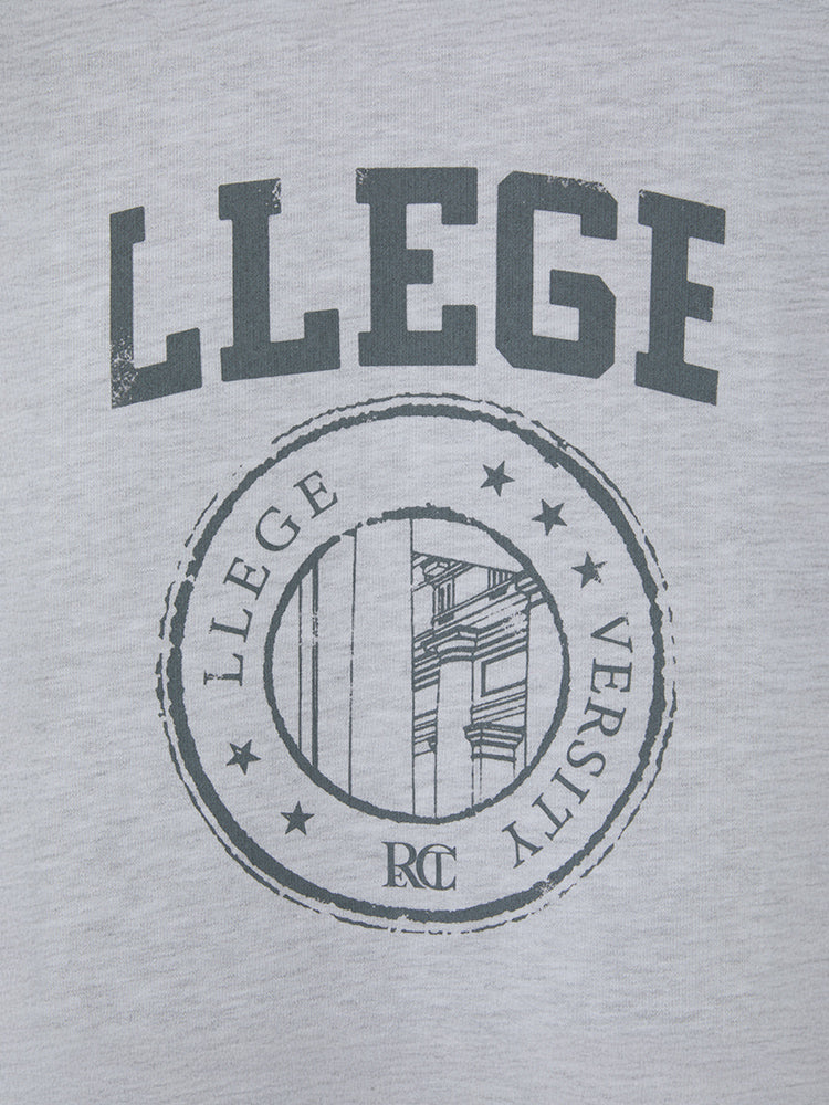 RECTO X BROWN LLEGE 로고 스웻셔츠 (멜란지 그레이)