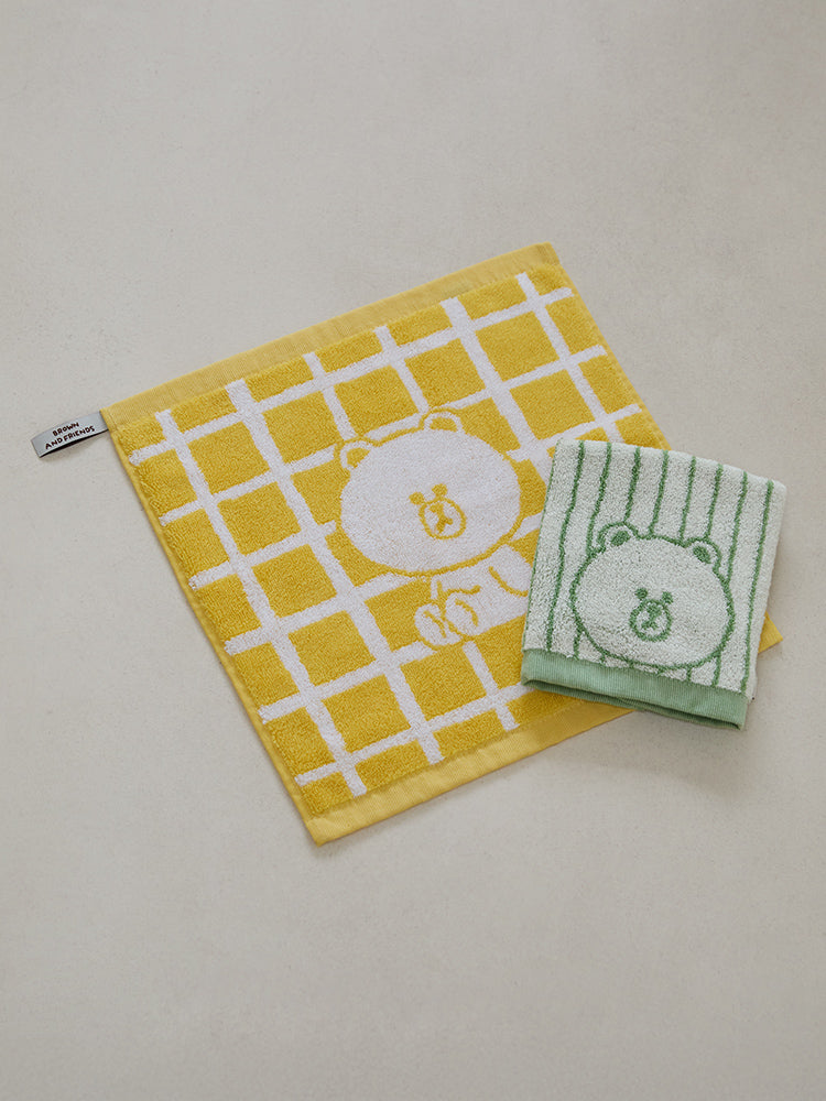 라인프렌즈 송월 브라운 베이직 핸드 타월 2P 세트