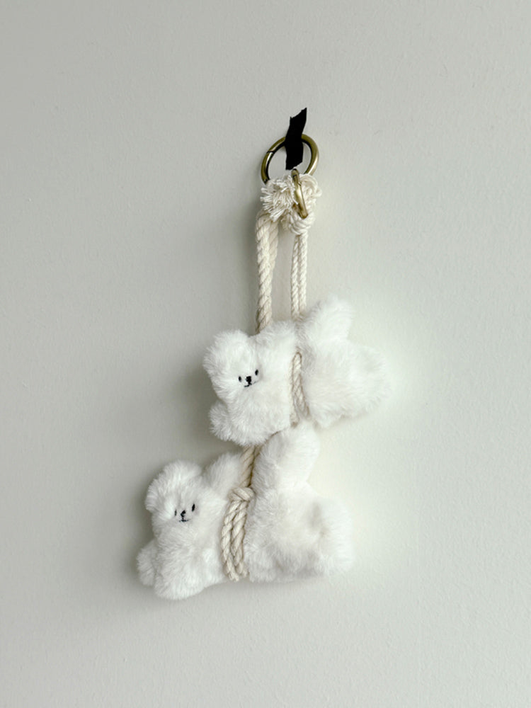 에이비 페브 액막이 강아지 참 키링 (백설기)