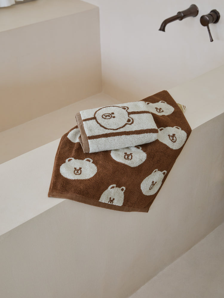 LINE FRIENDS SONGWOL BROWN BASIC TOWEL