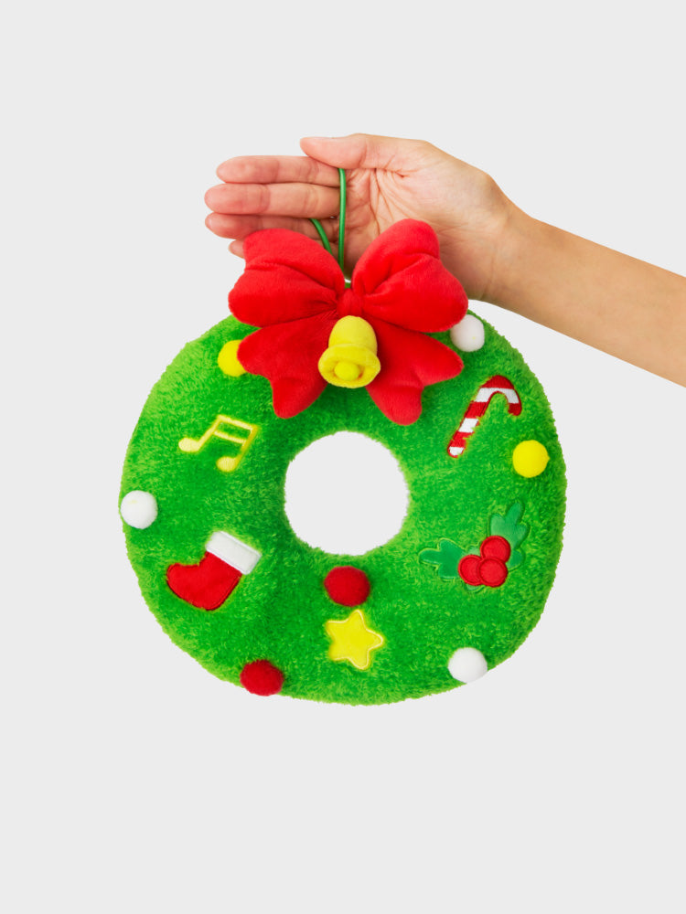 TRUZ 미니 미니니 홀리데이 리스 플러시 그린