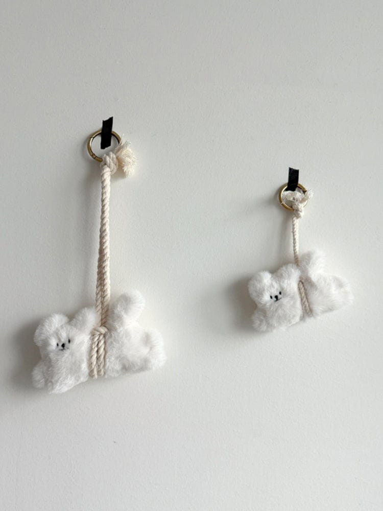 AB FAB KEYRING_ 에이비 페브 액막이 강아지 참 키링 (백설기)