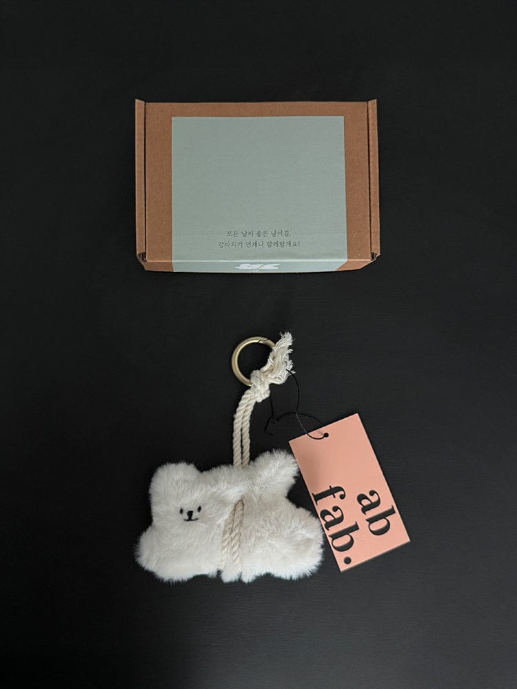 AB FAB KEYRING_ 에이비 페브 액막이 강아지 참 키링 (백설기)
