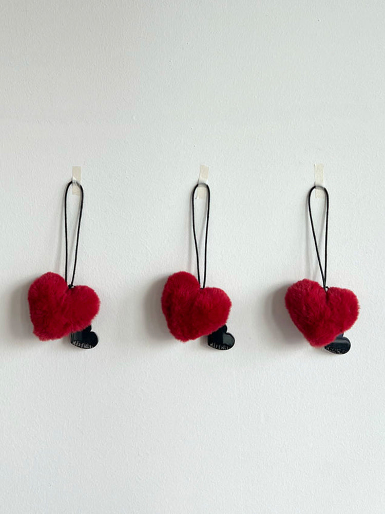 AB FAB KEYRING_ 에이비 페브 플러피 하트 키링