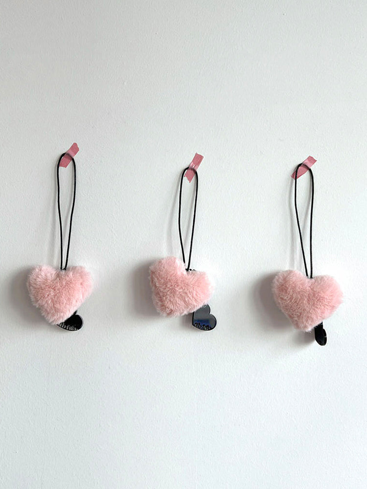 AB FAB KEYRING_ 에이비 페브 플러피 하트 키링