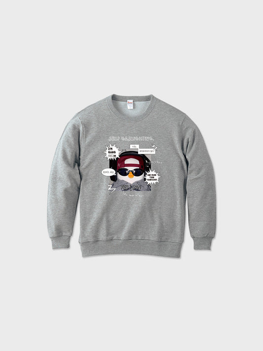 BEBE THE ORI APPAREL_ L 베베더오리 스쿨 맨투맨 (그레이)