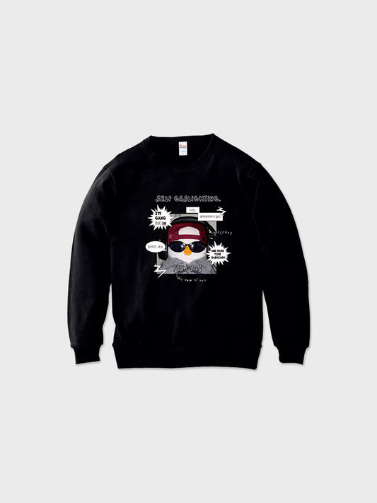 BEBE THE ORI APPAREL_ L 베베더오리 스쿨 맨투맨 (블랙)