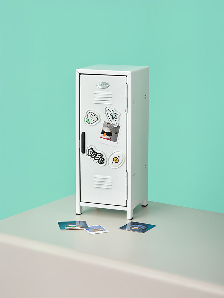BEBE THE ORI LIVING_OFFICE_ 화이트 베베더오리 스쿨 캐비닛 & 스티커 세트