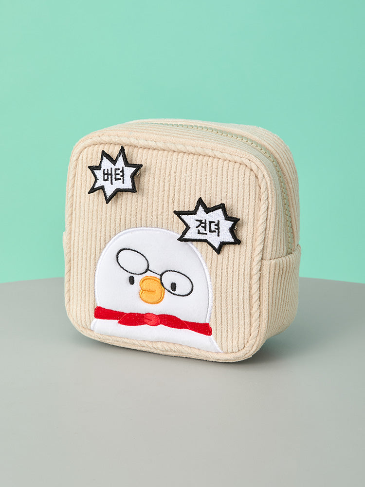 BEBE THE ORI POUCH_ 베베 베베더오리 스쿨 코듀로이 사각 파우치