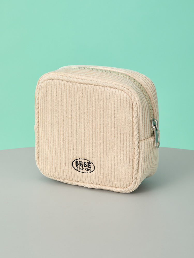 BEBE THE ORI POUCH_ 베베 베베더오리 스쿨 코듀로이 사각 파우치