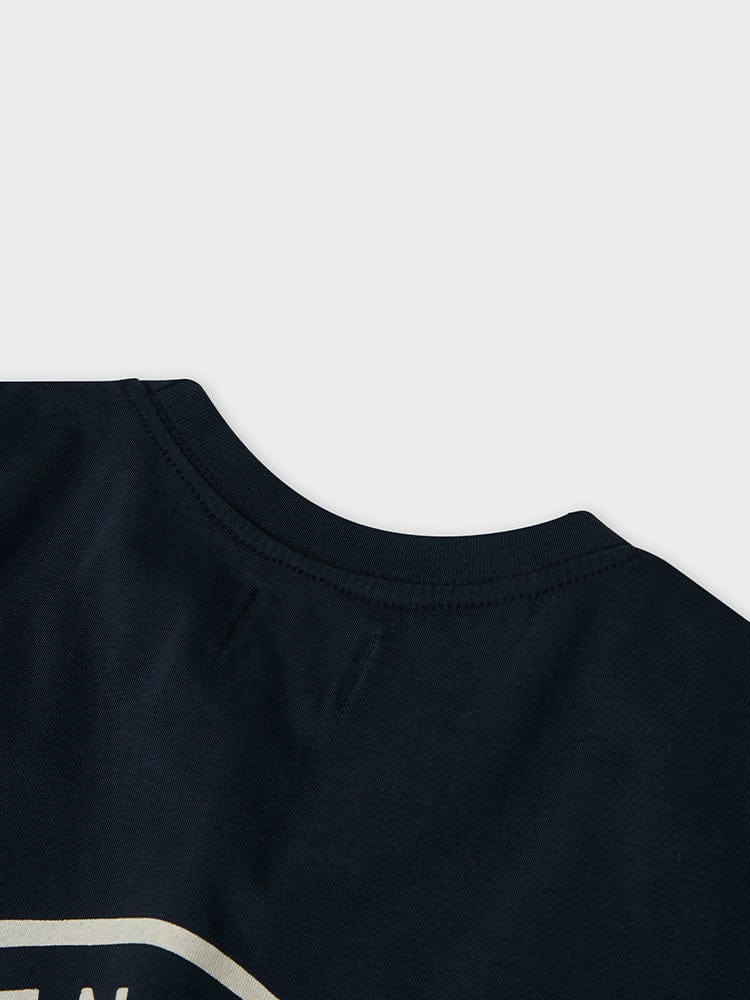 BIGWAVE COLLECTIVE APPAREL 단품 빅웨이브 컬렉티브 펭귄 서프클럽 유니섹스 반팔 티셔츠 Navy (S)