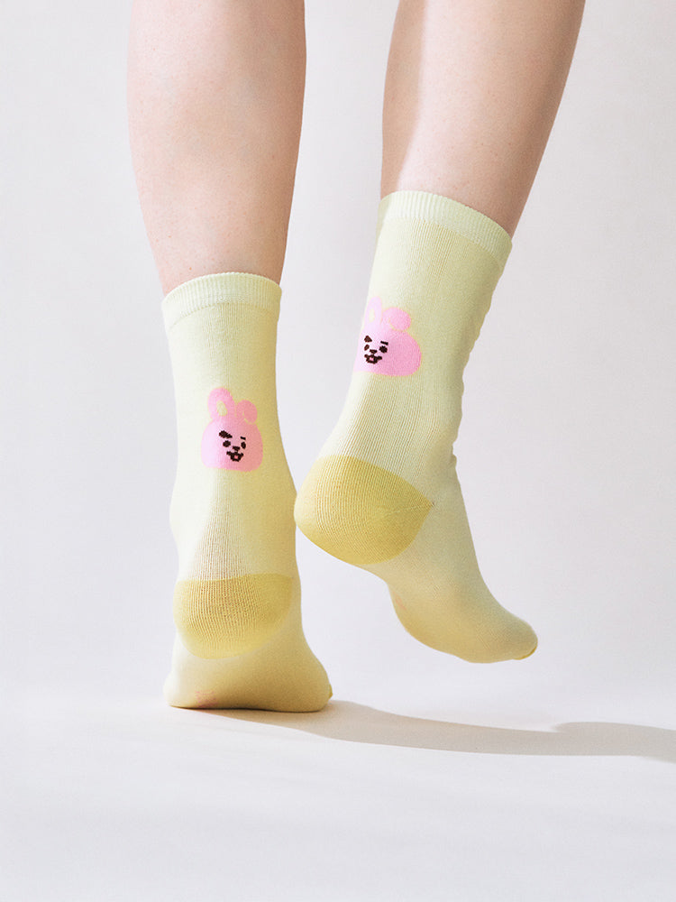 BT21 APPAREL_ 단품 BT21 COOKY 베이직 자카드 페이스 양말